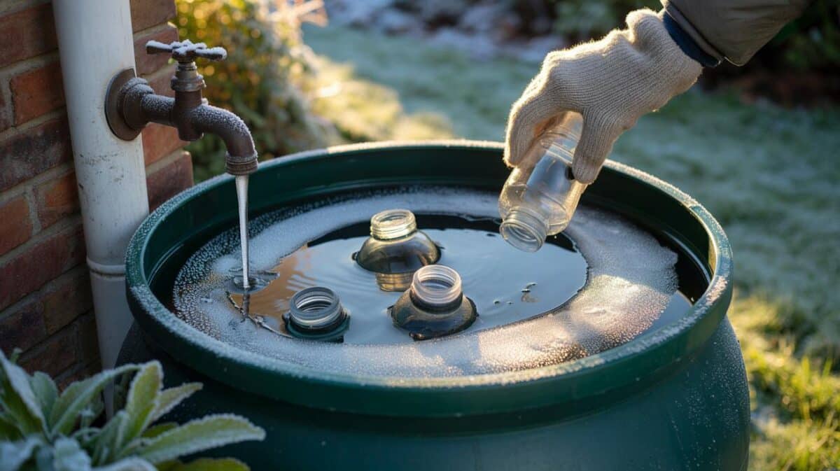 Ein simpler Trick schützt die Regentonne vor Frostschäden
