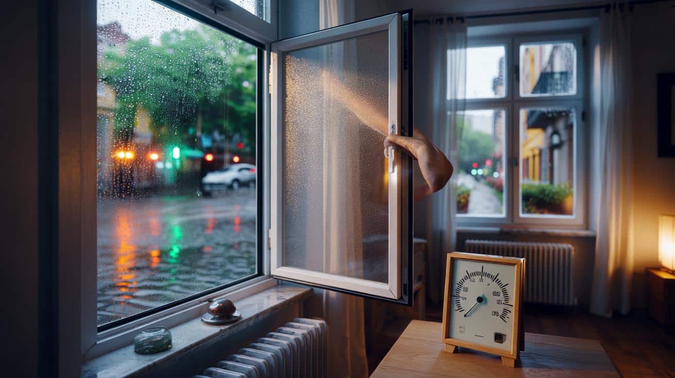 Lüften bei Nieselregen? Warum es die Raumfeuchte trotzdem senkt