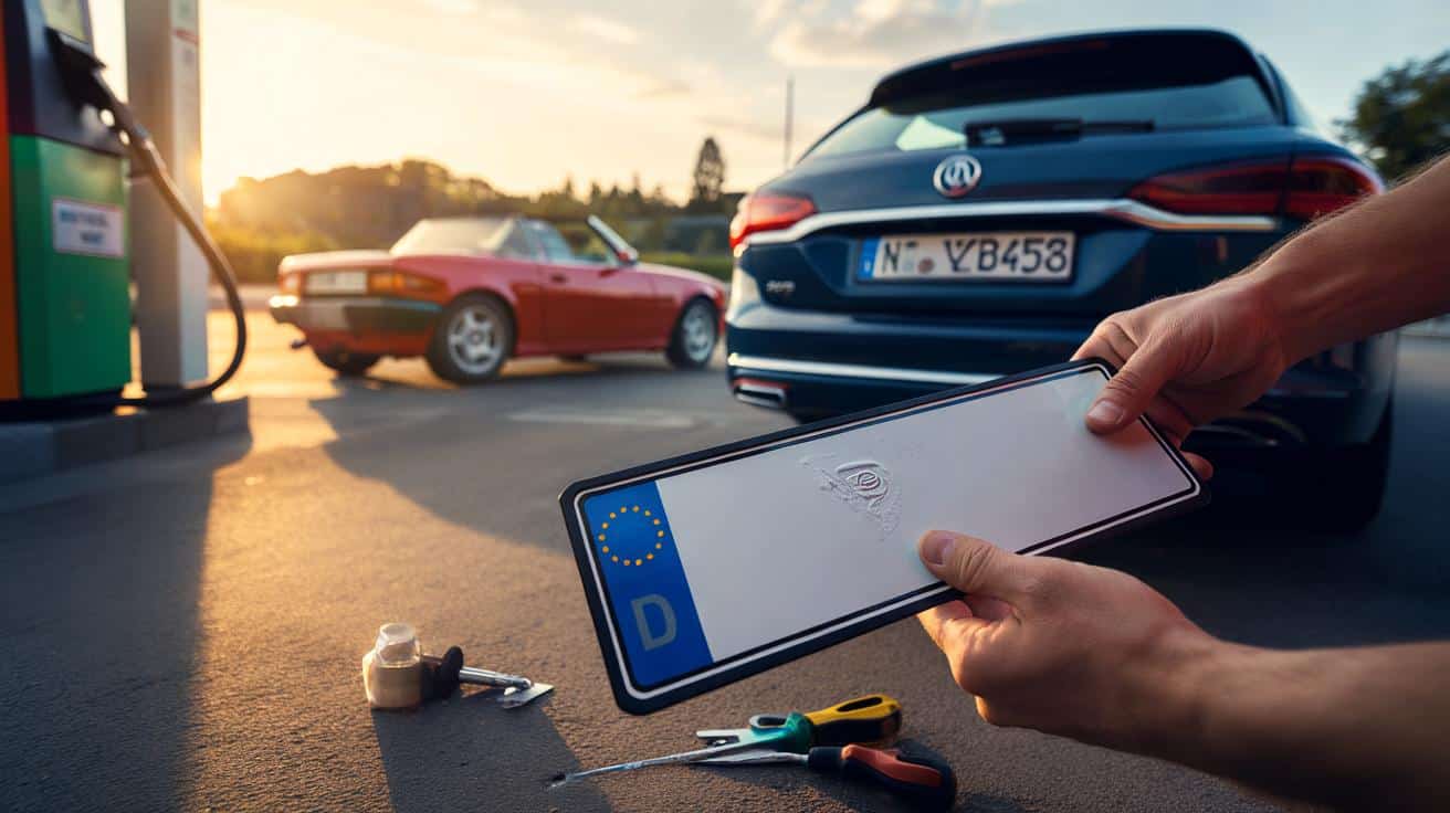 Nummernschild mit W: Was soll der kleine Buchstabe über der Marke?