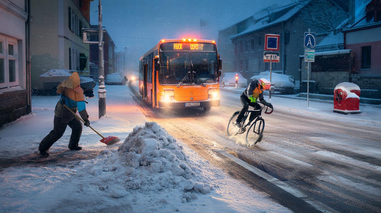 Schnee auf die Straße schieben? Warum das als gefährlicher Eingriff gewertet wird