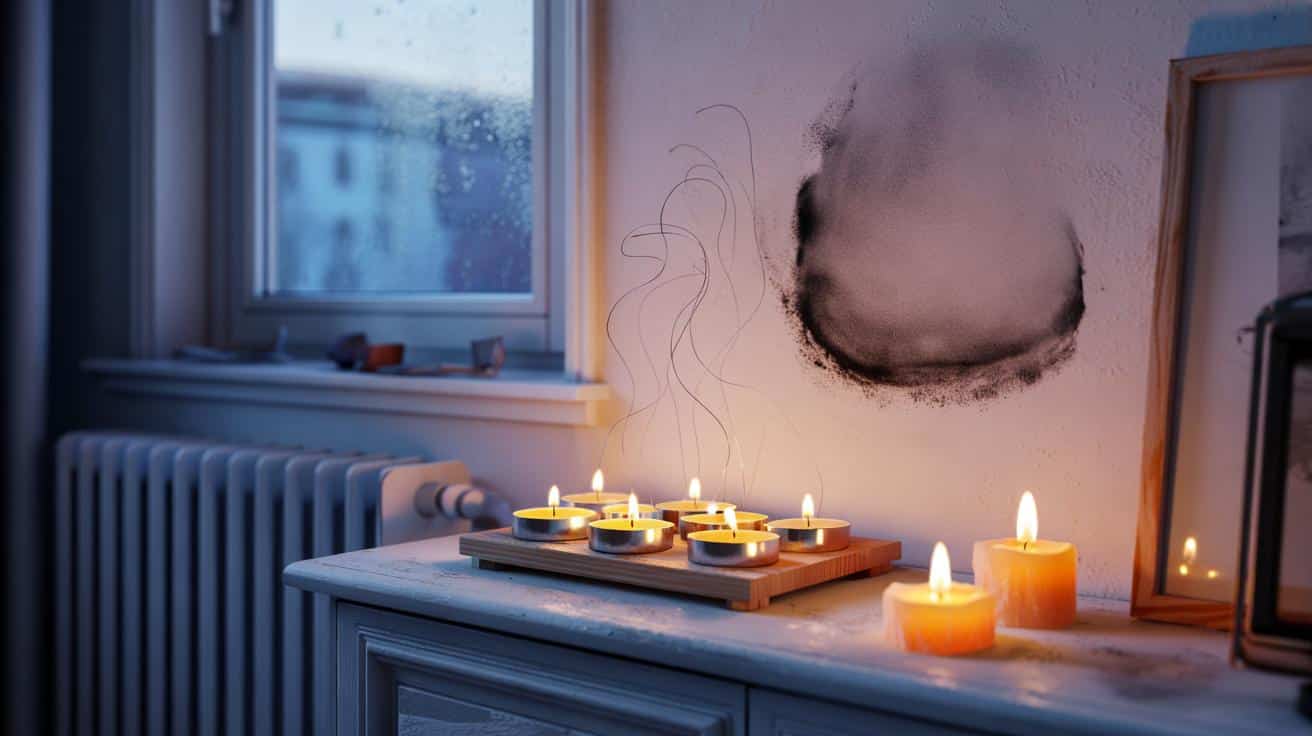 Schwarze Rußränder? Warum Billig-Teelichter Wände im Winter ruinieren