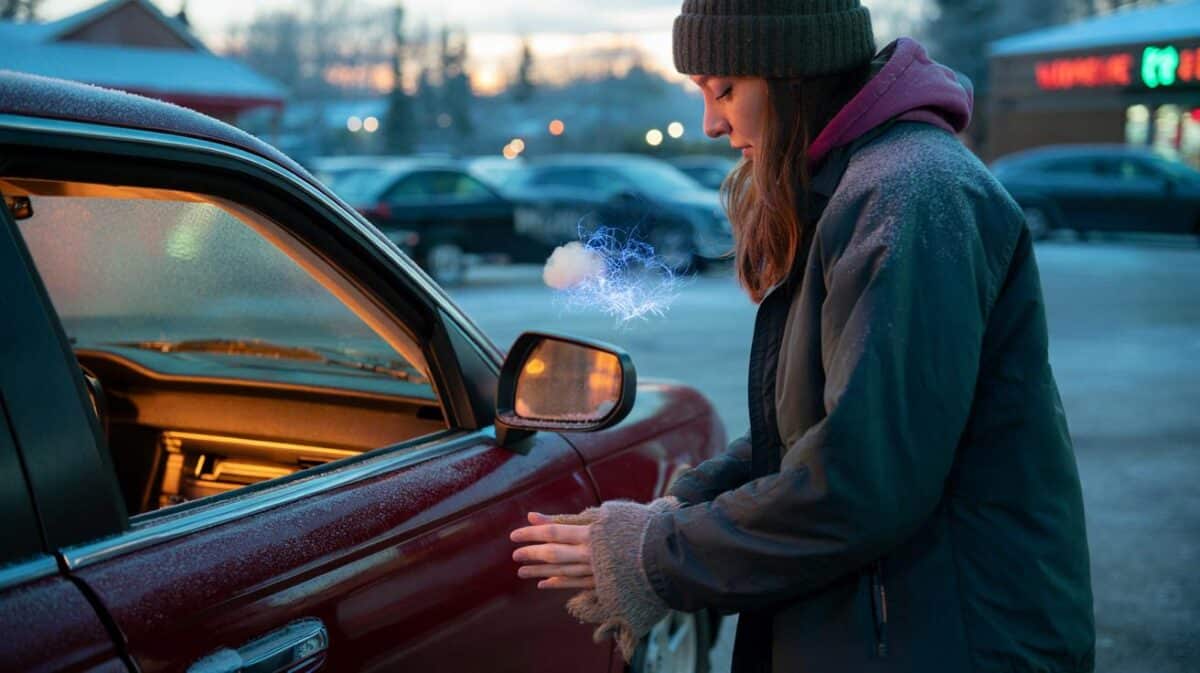Stromschlag am Auto? Warum trockene Winterluft die statische Aufladung verstärkt