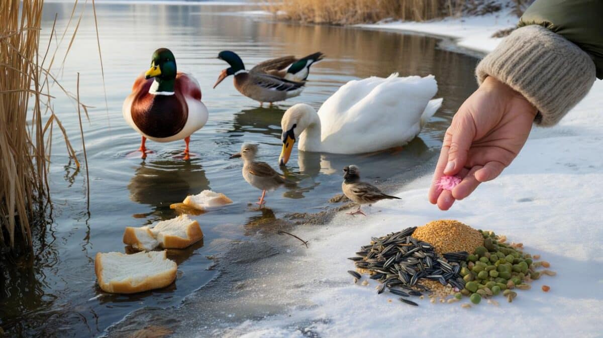 Tödliches Vogelfutter: Warum Brot im Winter den Magen der Tiere verklebt