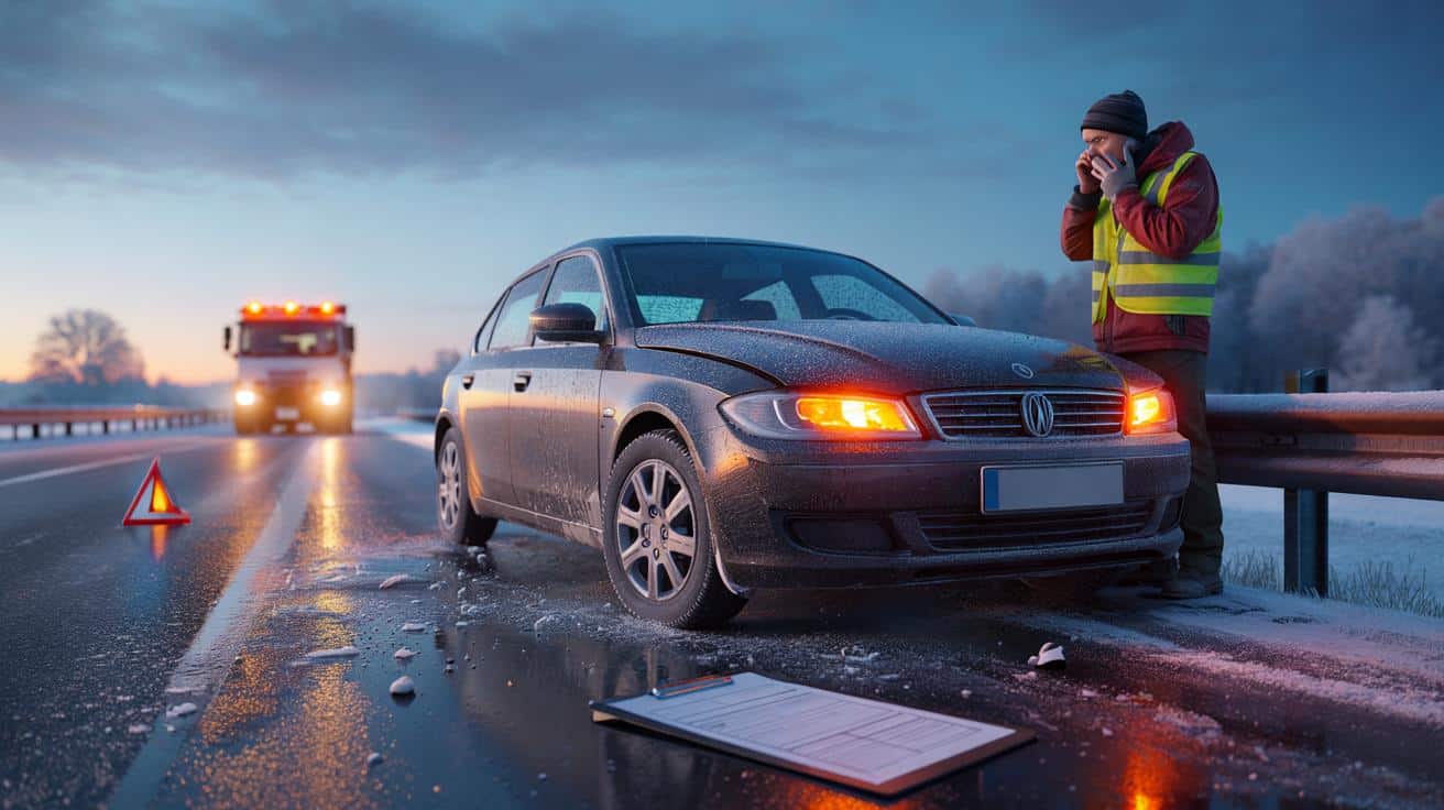 Unfall bei Blitzeis: Warum Versicherungen trotz Vollkasko zahlen verweigern dürfen